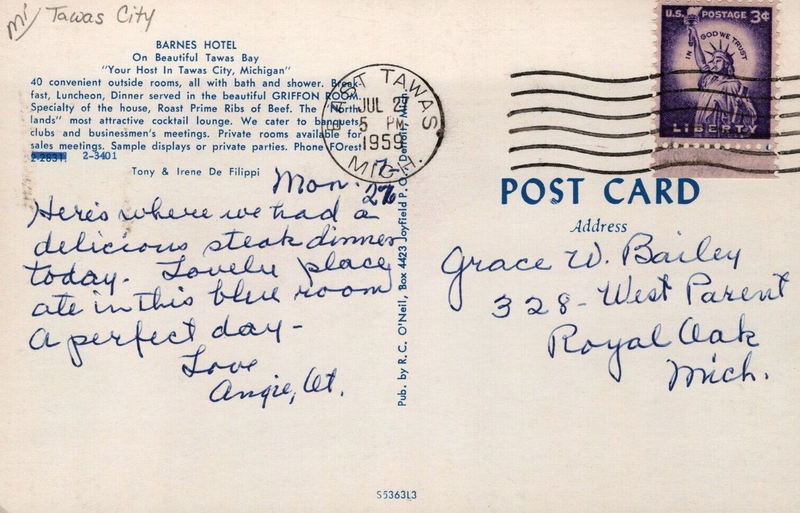 Hotel Barnes - Vintage Postcard (newer photo)